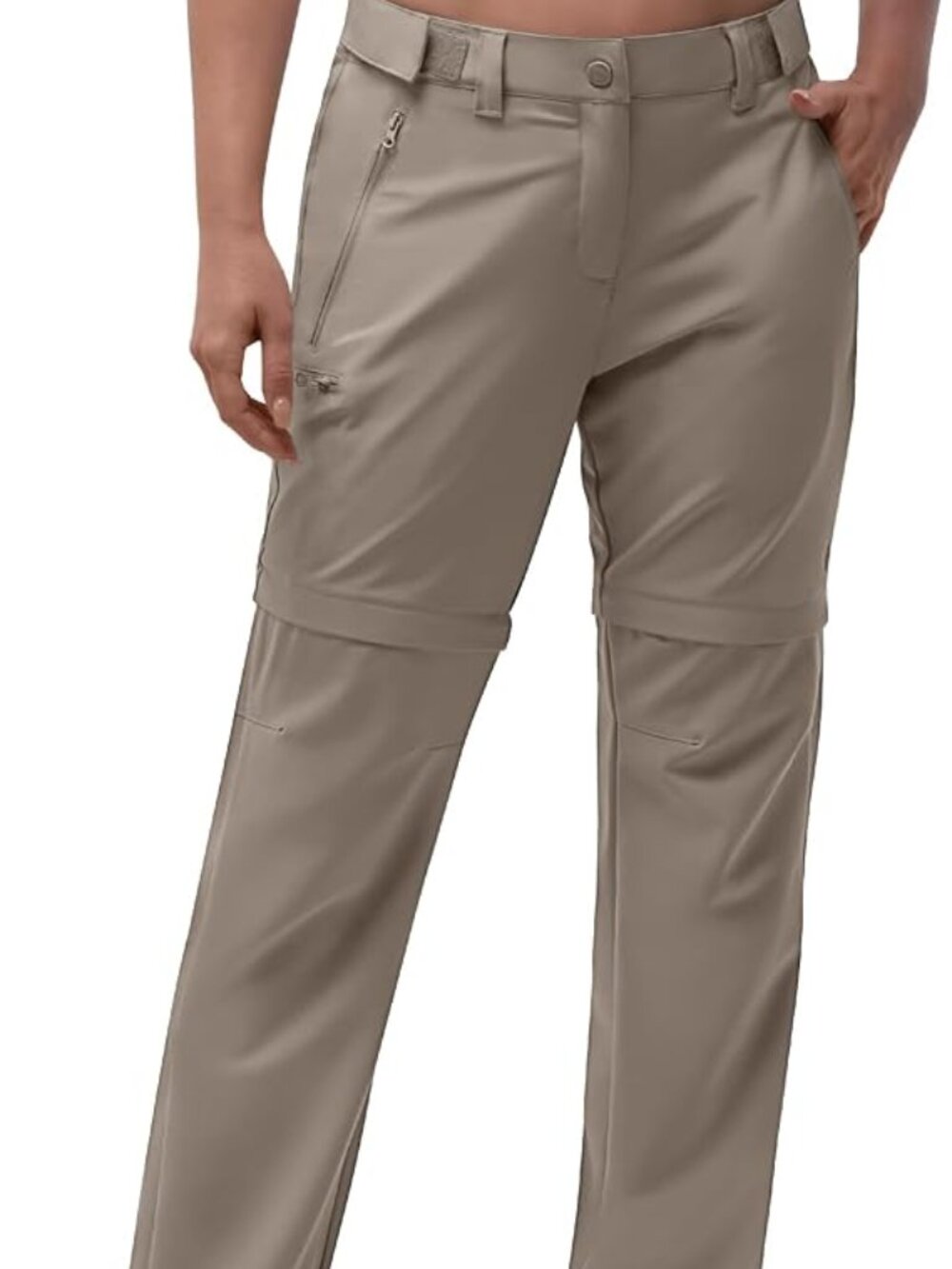 Outdoor Ventures NWT Convertible Zip-Off Hiking Pants Fossil Size 8 29" inseam